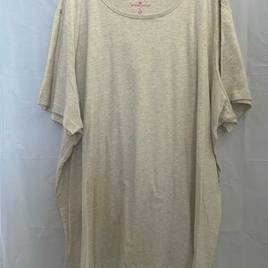 Woman Within Oatmeal Round Neck Short Sleeve Tee Sz 4X/34-36 NWNT